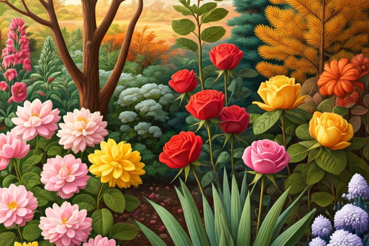 color-trend-3 garden showcasing a seasonal transition